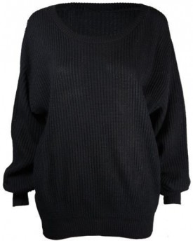 Ladies-New-Plain-Chunky-Knit-Loose-Baggy-Oversized-Jumper-Tops-Womens-Long-Sleeve-Knitted-Sweater-Top-Black-Size-12-14-0