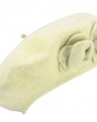 Ladies-Pippa-Classic-Wool-Beret-Hat-With-2-Roses-Winter-Accessory-Avocado-Green-0-1