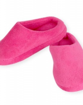 Ladies-Plain-Hot-Fuchsia-Pink-Bedroom-House-Mule-Slippers-Feet-Warmer-Comfy-Cosy-Cute-0