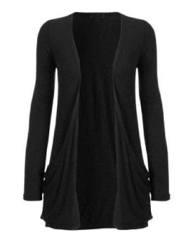 Ladies-Plus-Size-Pocket-Long-Sleeve-Cardigan-16-26-24-26-XXXL-Black-0