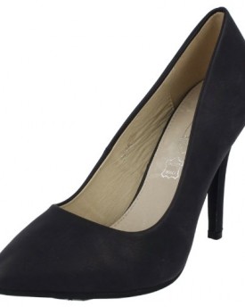 Ladies-Spot-On-High-Heel-Pointed-Toe-Court-Shoes-F9665-Navy-Size-6-UK-0