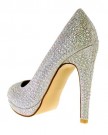 Ladies-TRUFFLE-Silver-Diamante-Sparkly-High-Heel-Bridal-Party-Prom-Court-Shoes-7-0-1