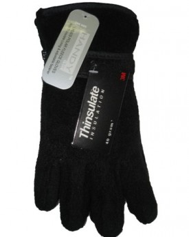 Ladies-Thermal-Fleece-Thinsulate-Lined-Gloves-Black-0
