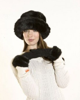 Ladies-Thick-Faux-Fur-Moscow-Cloche-Hat-and-Glove-Warm-Thermal-Winter-Set-Black-0