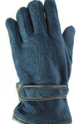 Ladies-Thinsulate-Polar-Fleece-Gloves-With-Black-Trim-Velcro-Close-Navy-0