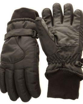 Ladies-Waterproof-Ski-Thermal-Lined-Warm-Winter-Weather-Snow-Gloves-Black-Lrg-0