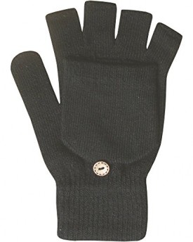 Ladies-Winter-Thermal-Knit-Magic-2-in-1-Combo-Fingerless-Gloves-Mittens-Black-0