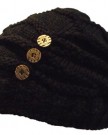 Ladies-Winter-Woolly-Knitted-Baggy-Slouch-Button-Detail-Ski-Beanie-Hat-Black-0-0