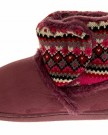 Ladies-Womens-COOLERS-Warm-Faux-Fur-Lined-Knitted-Outdoor-Sole-Slipper-Boots-Plum-Pink-Size-5-6-UK-0-1