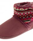 Ladies-Womens-COOLERS-Warm-Faux-Fur-Lined-Knitted-Outdoor-Sole-Slipper-Boots-Plum-Pink-Size-5-6-UK-0