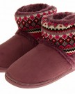 Ladies-Womens-COOLERS-Warm-Faux-Fur-Lined-Knitted-Outdoor-Sole-Slipper-Boots-Plum-Pink-Size-5-6-UK-0-2