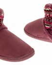Ladies-Womens-COOLERS-Warm-Faux-Fur-Lined-Knitted-Outdoor-Sole-Slipper-Boots-Plum-Pink-Size-5-6-UK-0-3
