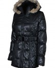 Ladies-Womens-PVC-Wet-Look-Padded-Quilted-Puffa-Bomber-Zip-Up-Hooded-Warm-Winter-Belted-Jackets-Coats-Snow-Outdoor-Outerwear-Size-10-12-14-16-18-10-Black-0-1