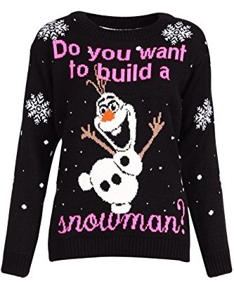 Ladies-Womens-Sweater-Frozen-Olaf-Novelty-Knitted-Winter-Christmas-Jumper-Tops-0
