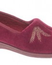 Ladies-ZENA-x-wide-fitting-velour-slippers-HEATHER-size-6-0