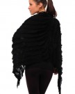 Ladies-knitted-Warm-Ruffle-Poncho-Fits-UK-8-10-12-14-16-Black-0-2