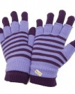 LadiesWomens-2-In-1-Striped-Thermal-Magic-Gloves-fingerless-and-full-fingered-One-Size-BlackGrey-0-1