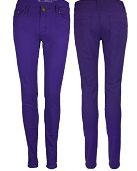 LadiesWomens-Coloured-Skinny-Denim-Jeans-Slim-Fit-Stretchy-Jeggings-UK-6-16-UK-Size10-EU-38-Purple-0