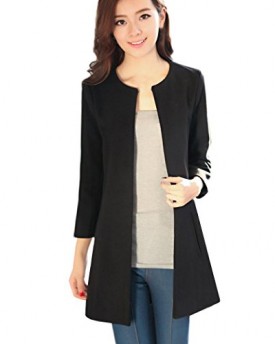 Lantomall-Womens-Wool-Blend-Blazer-Long-Coat-Jacket-Outerwear-0