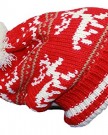 Long-Knitted-Beanie-Bobble-Hat-Reindeer-Ski-Hat-Red-Unisex-one-size-0