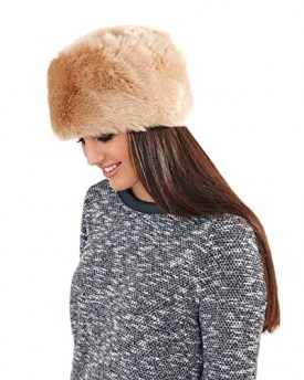 Lora-Dora-Womens-Ladies-Luxury-Faux-Fur-Russian-Cossack-Ushanka-Style-Hat-Warm-Winter-Ski-Head-warmer-Headband-Mouse-Brown-Girls-One-Size-0