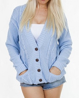 Love-My-Fashions-Long-Sleeve-Full-Length-Cable-Knit-Knitted-Boyfriend-Cardigan-Baby-Blue-Size-8-10-12-14-S-M-L-XL-0