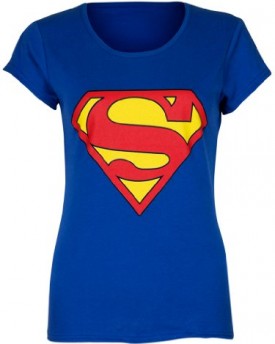 Love-My-Fashions-Womens-Ladies-Superman-Print-T-Shirt-Royal-Blue-ML-0