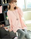 Luckshop2012-Pink-Women-Grils-Batwing-Round-Neck-Knitted-Pullover-Jumper-Loose-Long-Sweater-0-0