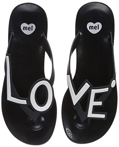 MEL Womens Love City Thong Sandals Black 6 UK, 39 EU