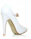 MISCHA-White-Patent-PU-Leather-Stiletto-Very-High-Heel-Mary-Janes-Shoes-Size-UK-5-EU-38-0-1