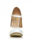 MISCHA-White-Patent-PU-Leather-Stiletto-Very-High-Heel-Mary-Janes-Shoes-Size-UK-5-EU-38-0-3