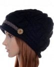 Masione-Slouch-Beanies-Button-Hats-Knitted-Crochet-Baggy-Beret-Skullies-Cap-Hat-for-Women-Winter-Ski-Party-Black-0-0