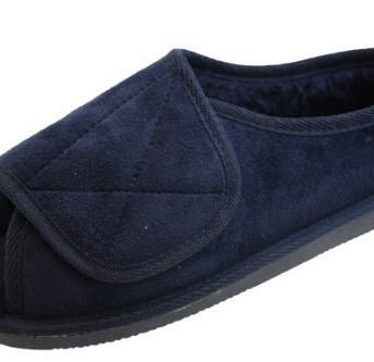 Mens-Or-Ladies-Very-Wide-Fitting-Velcro-Memory-Foam-Insole-Slippers-Size-9-0
