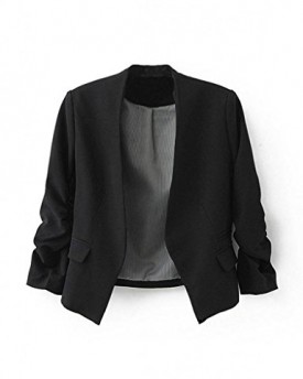 Minetom-Ladies-Blazer-Short-Jacket-Modern-Must-Dr221-Without-Closure-Black-L-0