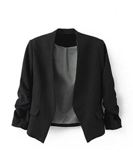 Minetom-Ladies-Blazer-Short-Jacket-Modern-Must-Dr221-Without-Closure-Black-L-0