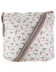 Miss-Lulu-Canvas-SatchelMessengerShoulderCross-Body-Bag-Bird-Print-White-0