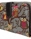 Miss-Lulu-Designer-Oilcloth-Owl-Spot-Polka-Dots-Butterfly-Folded-Zip-Wallet-Purse-Bag-Owl-Grey-0-1