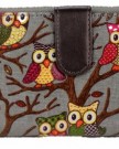 Miss-Lulu-Designer-Oilcloth-Owl-Spot-Polka-Dots-Butterfly-Folded-Zip-Wallet-Purse-Bag-Owl-Grey-0