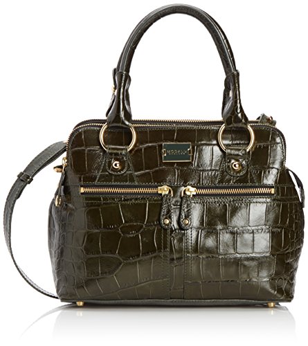 Modalu Womens Pippa Mini Grab Top-Handle Bag MH4583 Bay Leaf Green Croc ...
