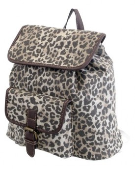 More4bagz-Ladies-Girls-Canvas-Leopard-School-Backpack-Rucksack-Travel-Shoulder-Bag-New-0
