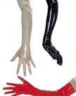 Moulded-Rubber-Elbow-Gloves-Black-Clear-Red-Right-Size-Length-Sexy-Fetish-0-1