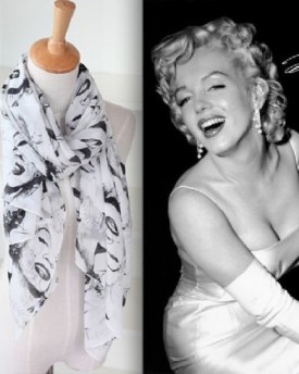 NEW-Fashionable-Ladies-Womens-Marilyn-Monroe-Soft-Chiffon-Long-Scarf-170-X-75cm-Approx-0