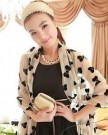 NEW-Fashionable-White-Scarf-with-Black-Bows-Ladies-Womens-Chiffon-Soft-Long-Scarf-170-x-70cm-Approx-0-0