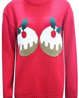 NEW-WOMEN-PUDDING-CHRISTMAS-JUMPER-LONG-SLEEVE-KNITTED-SWEATER-UK-SIZE-8-26-ML-12-14-2PUDDING-REDWINE-0