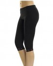 NEW-WOMENS-34-UNDER-KNEE-LACE-LENGTH-STRETCH-QUALITY-LEGGINGS-X-Large-UK-16-Black-0