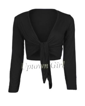 NEW-WOMENS-LADIES-LONG-SLEEVE-TIE-UP-BOLERO-SHRUG-CROCHET-CARDIGAN-TOP-SIZE-8-22-0