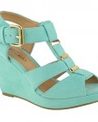 NEW-WOMENS-LADIES-LOW-MID-HIGH-HEEL-STRAPPY-WEDGES-PEEP-TOE-SANDALS-SHOES-SIZE-UK-4-Mint-Green-Suede-0-0