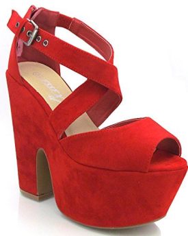 NEW-WOMENS-PLATFORM-DEMI-WEDGE-HIGH-HEELS-PEEP-TOE-WOMENS-SANDALS-SHOE-SIZE-3-8-UK-5-EU-38-RED-FAUX-SUEDE-0