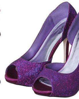 NEW-WOMENSLADIES-WEDDING-EVENING-PARTY-PROM-HIGH-HEEL-PLATFORM-COURT-SHOES-PurpleUK-5-EU-38-0