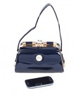 Navy-Blue-Patent-Elegant-Occasion-Designer-Handbag-with-Gold-Trim-by-Peach-0-0